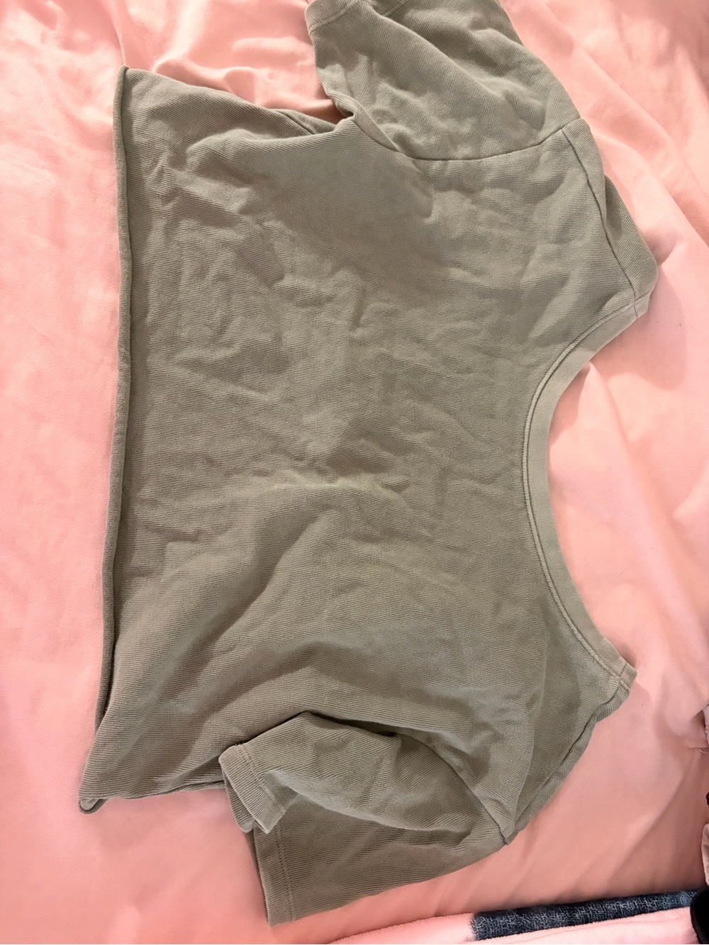 Aerie Basic Short Sleeve Reversible Top In Sage Green